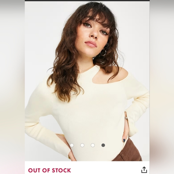 Topshop Sweaters - Topshop Knit Cut Out Top